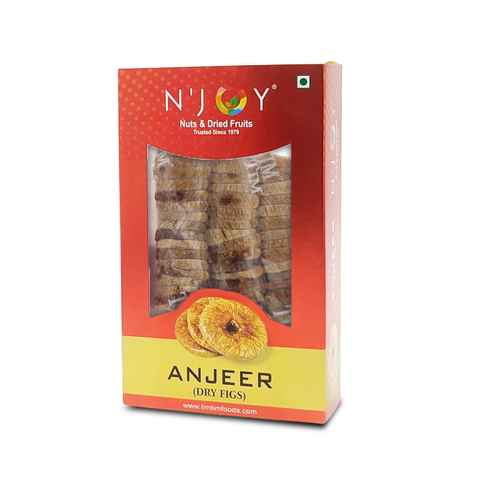 NJoy Premium Vacuum Packed Anjeer | Rich Source Of Fibre, Calcium And Iron Figs 250G