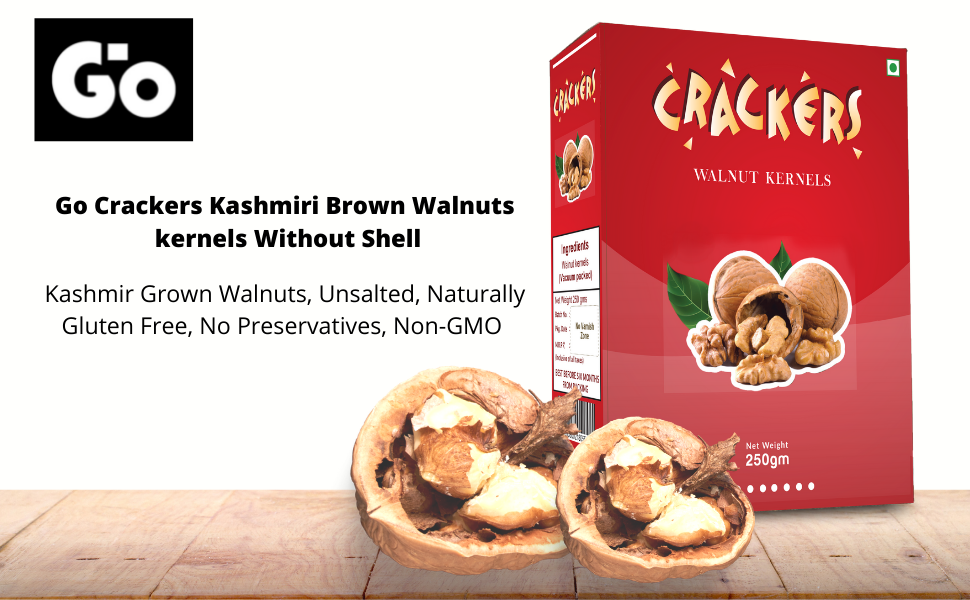 Cracker's Amber Halves Kashmiri Walnuts Kernels (without shell)