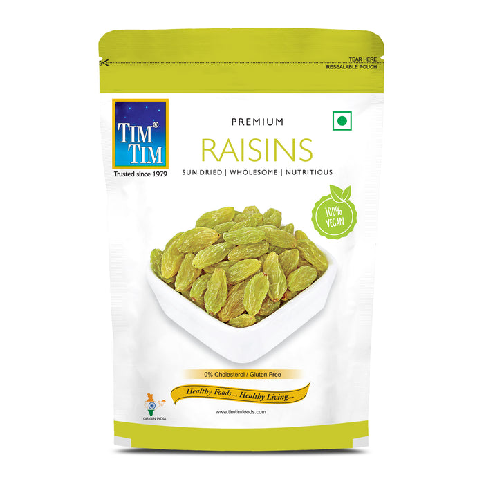 Tim Tim Walnut Regular Halves, 500g (250g X 2) + Get Premium Raisins (200g) worth Rs. 181/-, FREE