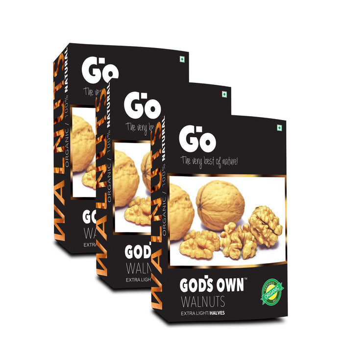 Go Organic Extra Light Halves Walnuts Kernels (Without Shell)