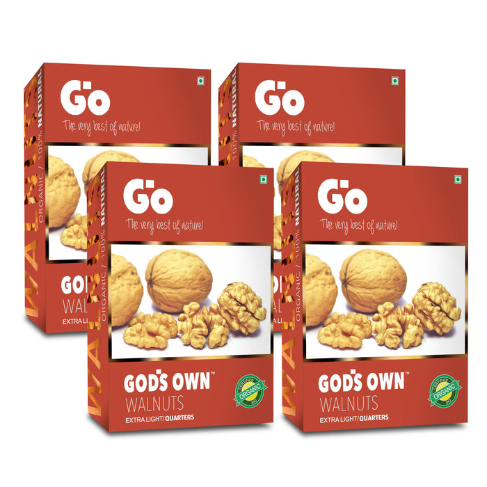 Go Organic Extra Light Quarters Walnuts Kernels (Without Shell)