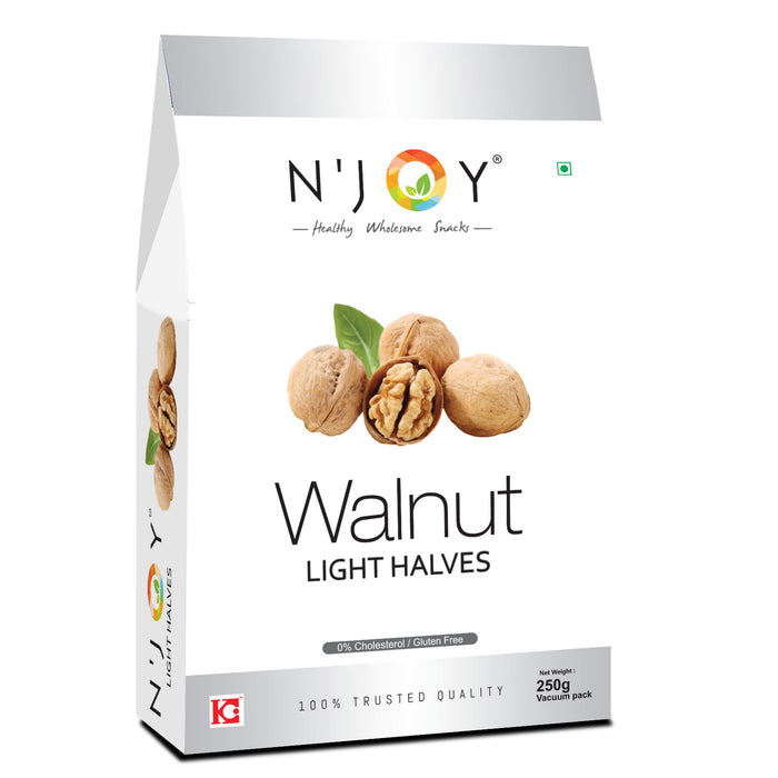 N'JOY Natural Light Halves Walnuts | Walnuts Kernels