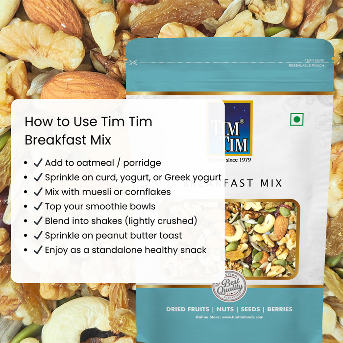 Tim Tim Premium Breakfast Mix – Nuts, Seeds & Fruit Energy Blend