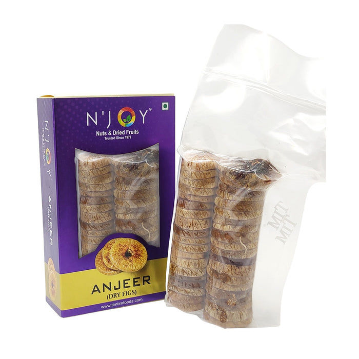 NJoy Premium Vacuum Packed Anjeer | Rich Source Of Fibre | Figs 250G