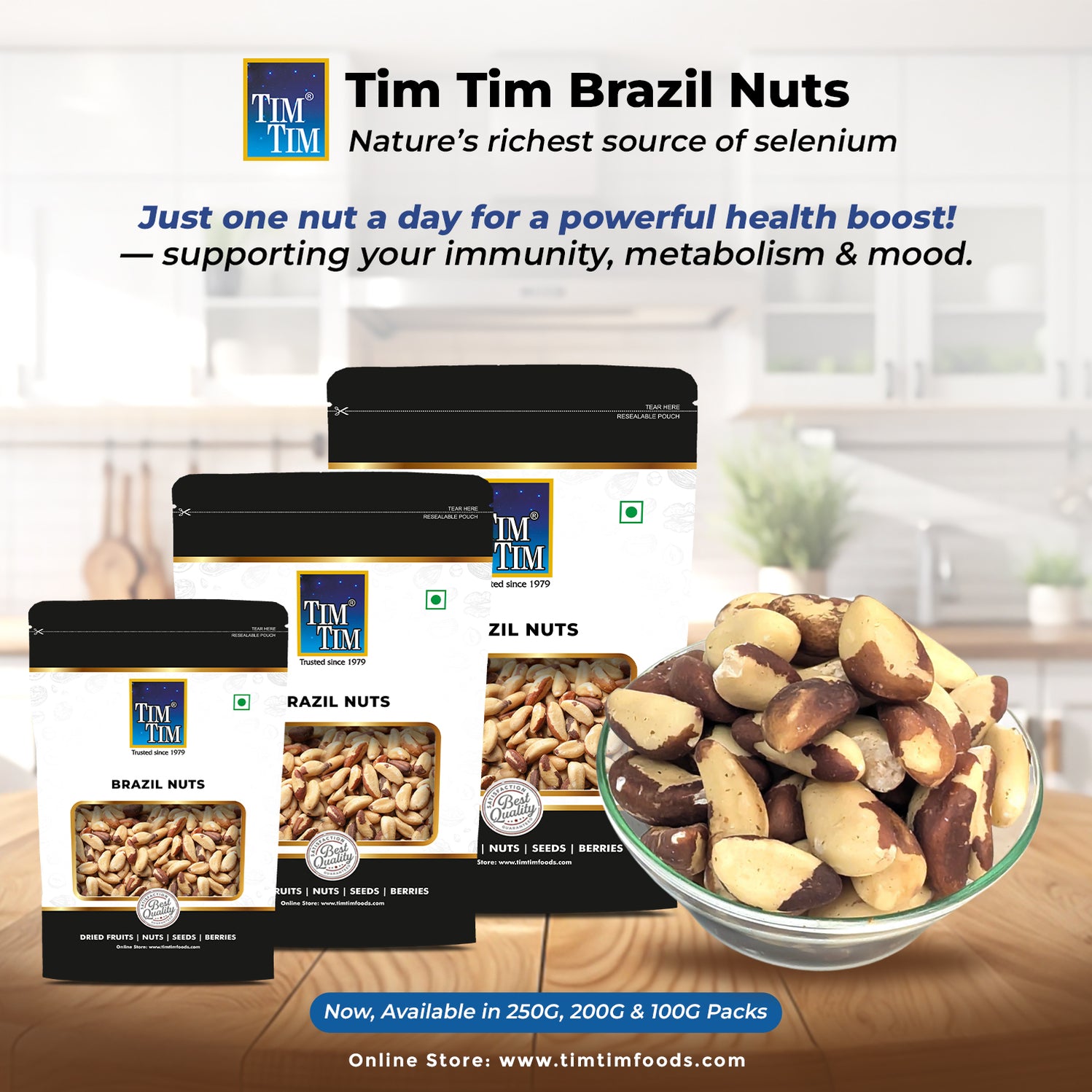 Premium Brazil Nuts – Raw, Organic, High Selenium — TimTimFoods