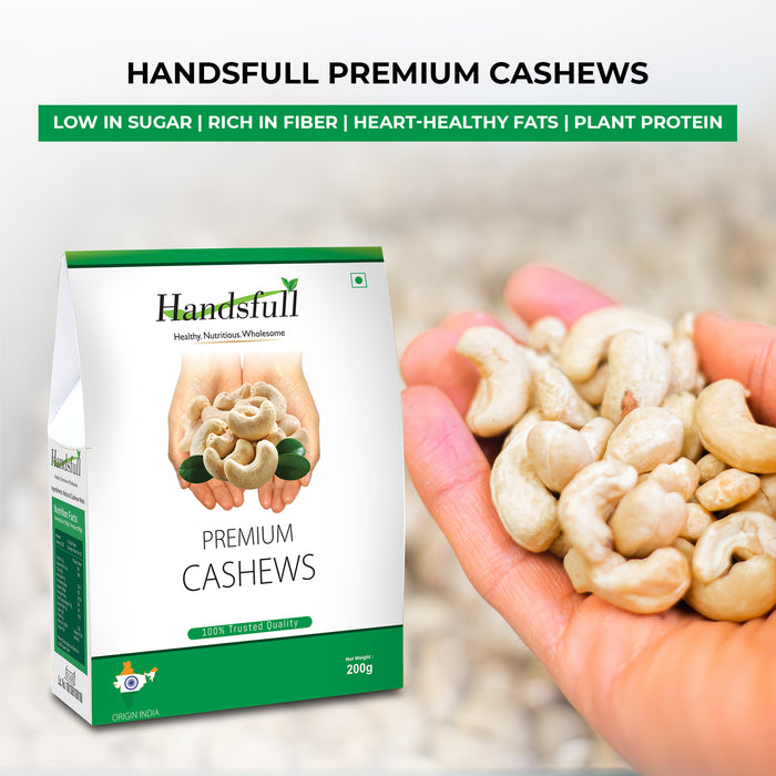 Handsfull Premium Cashew nuts | Kaju | Premium Dry Fruits