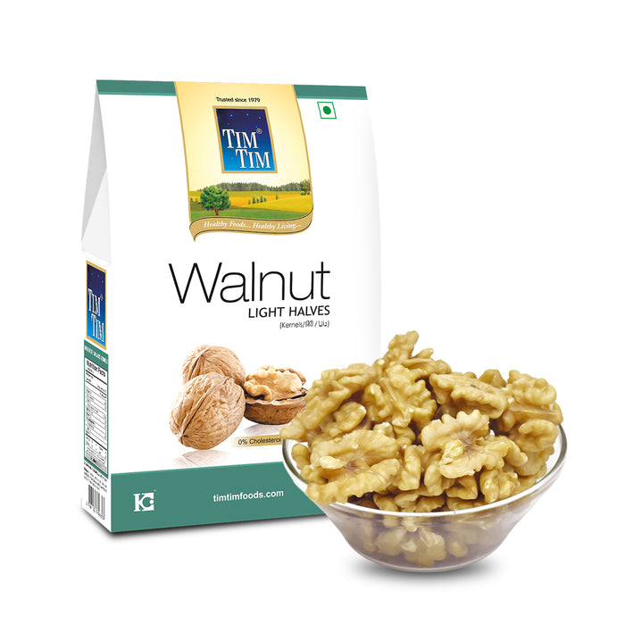 Tim  Tim Premium Walnut Light Halves (2 Pieces) – Raw, Natural, Unsalted, Non-GMO, Fresh Walnut Kernels – Perfect for Snacking