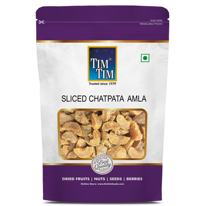 Tim Tim Sliced Chatpata Amla 500g | Tangy &amp; Spicy Indian Gooseberry Candy | Vitamin C Rich Digestive Snack | Traditional Amla Treat | Healthy Mouth Freshener
