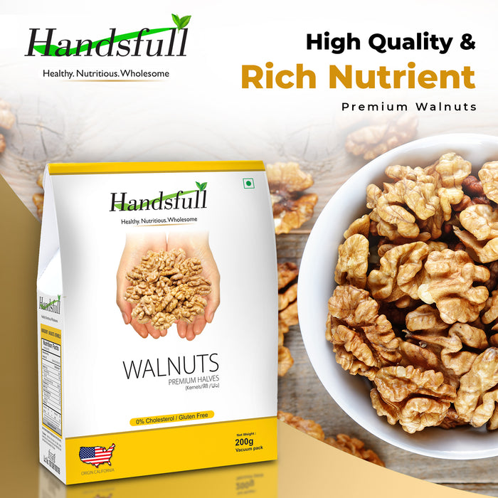 Handsfull California Premium Halves Walnuts Kernels