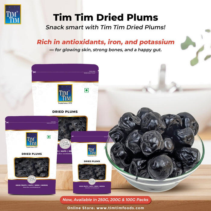 Combo Pack of Tim Tim Dried Black Plums 250g + Tim Tim Seeds Mix 100g | Healthy & Nutritious Pack