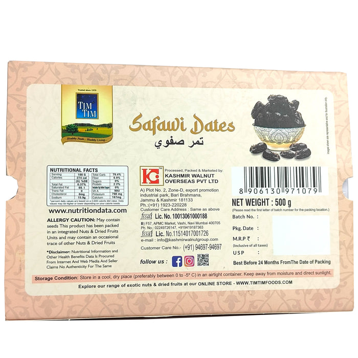 Premium Safawi Dates | Fresh & Naturally Sweet Khajoor 500g