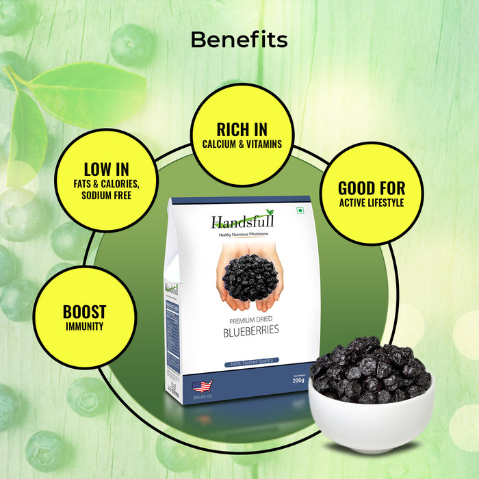 Handsfull Premium Dried Blueberries | Sweet and Delicious