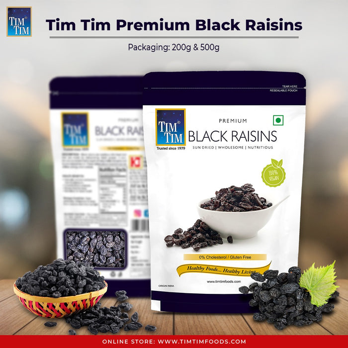 Premium Black Raisins 200g | Black Kismish
