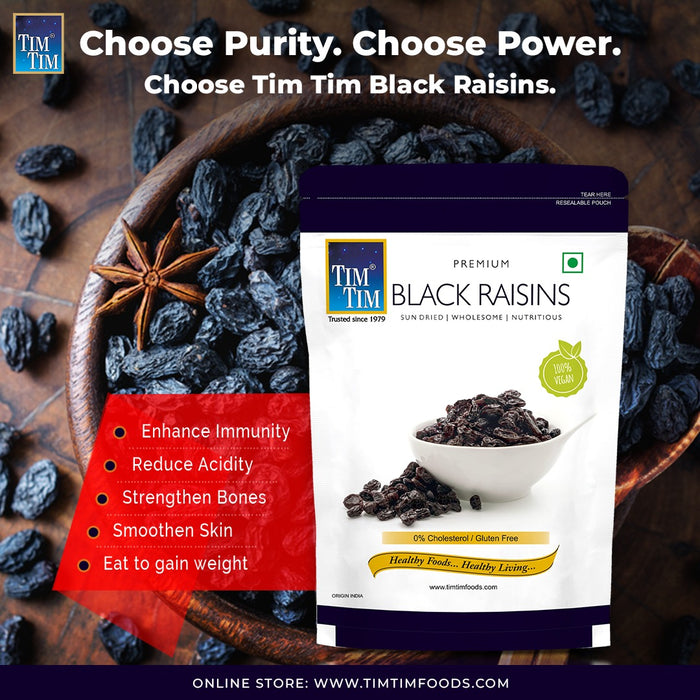 Premium Black Raisins 200g | Black Kismish