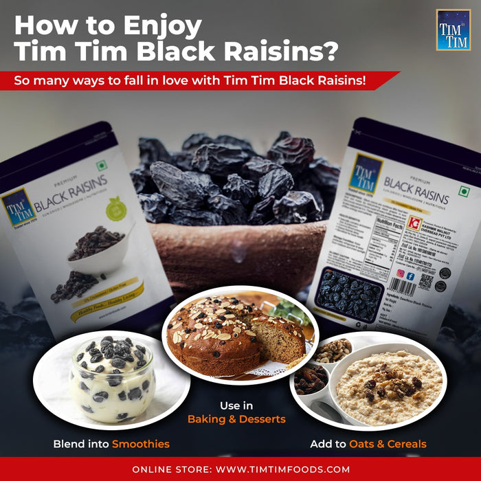 Premium Black Raisins 200g | Black Kismish