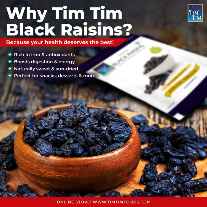 Premium Black Raisins 200g | Black Kismish