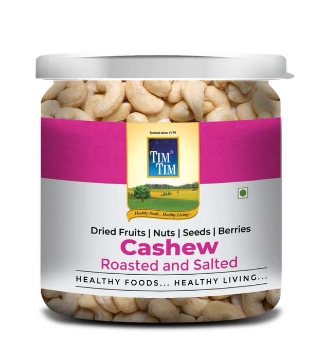 Tim Tim Roasted & Salted Flavour Cashews 200g I I Rich in Protein, Magnesium, and Phosphorus, No Artificial Colours