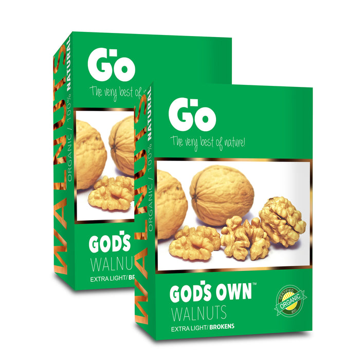 Go Organic Extra Light Broken Walnuts Kernels (Without Shell)