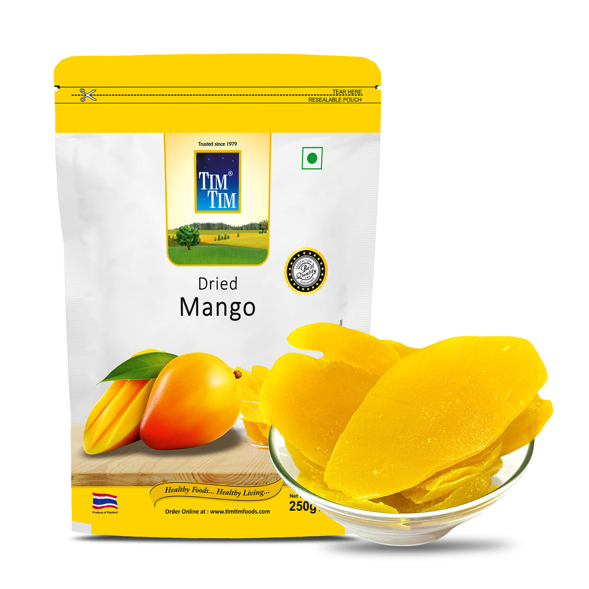 Tim Tim Dried Mango I 100% Natural I Nutritious Mango snack, 250g ...
