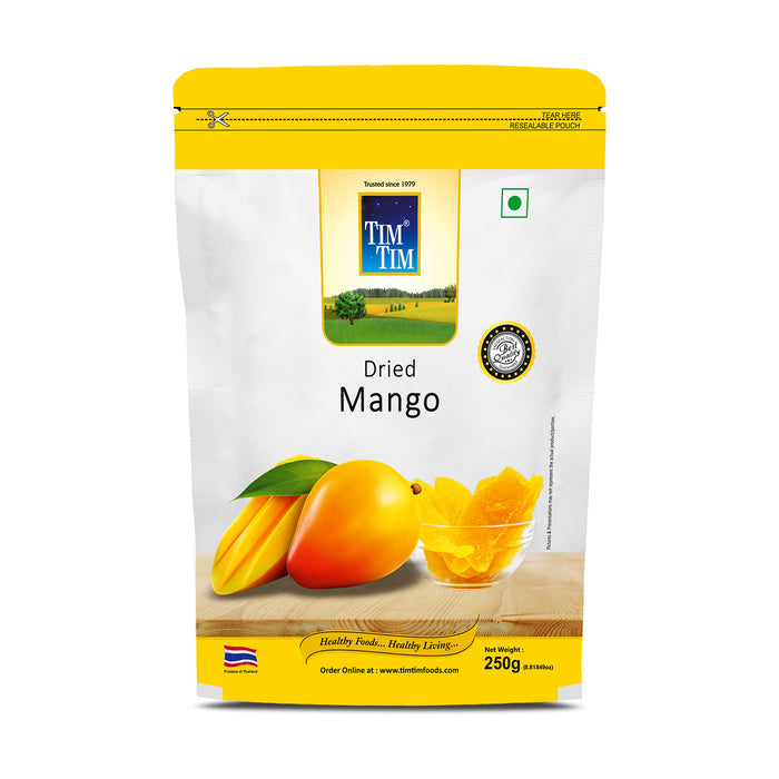 Tim Tim Dried Mango I 100% Natural I Nutritious Mango snack, 250g