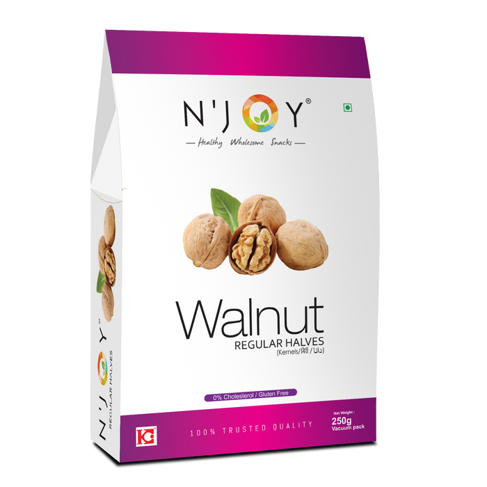 N'Joy Natural Regular Halves Walnuts Kernels | Premium Walnuts Giri